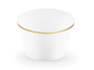Cupcake wrappers, 4.8x7.6x4.6cm, white