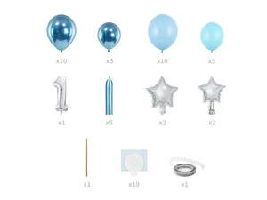 Balloon bouquet Number ''1'', blue, 90x140cm