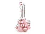 Ladda upp bild till gallerivisning, Balloon bouquet Number &#39;&#39;1&#39;&#39;, pink, 90x140cm
