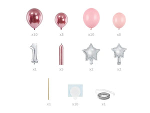 Balloon bouquet Number ''1'', pink, 90x140cm