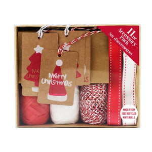 MERRY CHRISTMAS RIBBON & TAG GIFT ACCESSORY PACK (11)