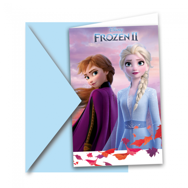 6 Invitations & Envelopes - Frozen 2