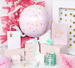 Ladda upp bild till gallerivisning, Foil balloon Ball - Sprinkle, 40cm, light pink
